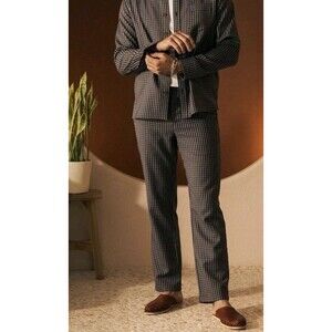 Dandy Del Mar The Tresco Trouser Tierra Houndstooth Brown Mens 33x23 Classic Fit